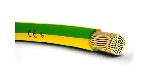 ⁨Przewód instalacyjny H05V-K 1 żółto-zielony 4510003 /100m/⁩ w sklepie Wasserman.eu