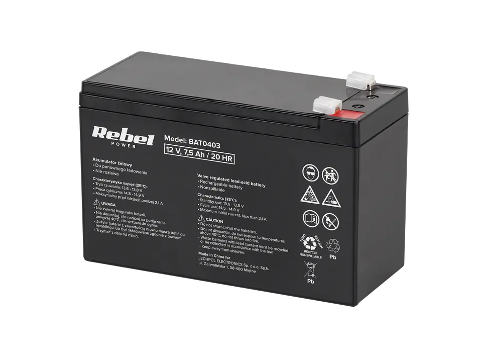 Gel Batterie Rebel 12V 7,5Ah im Wasserman.eu