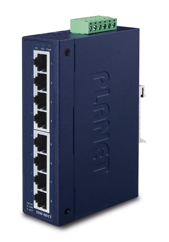 ⁨PLANET ISW-801T Switch Przemysłowy 8p. 10/100Mbps⁩ w sklepie Wasserman.eu