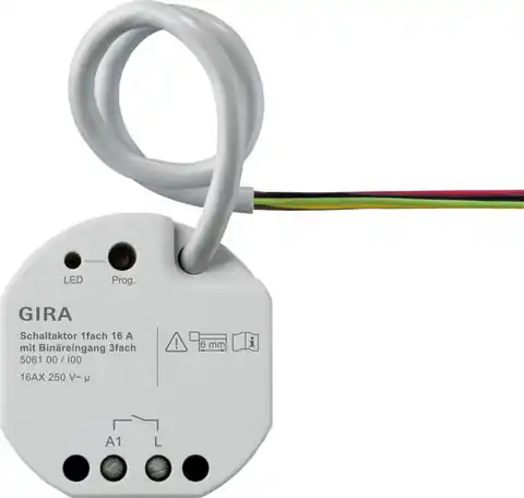 ⁨GIRA relay actuator 1x 16 A PT input bin. 3x KNX 506100⁩ at Wasserman.eu