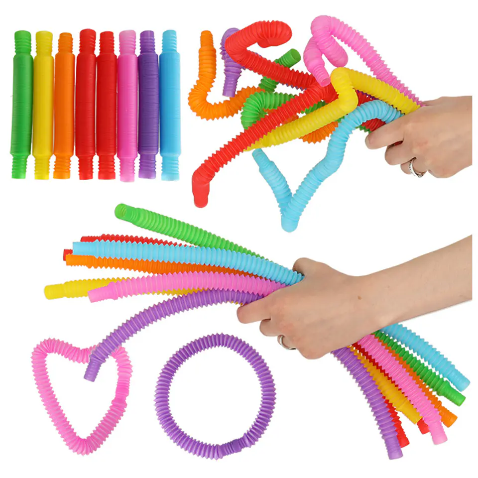 ⁨Rurki rury sensoryczne rozciągane tuby edukacyjne montessori 8 sztuk⁩ w sklepie Wasserman.eu