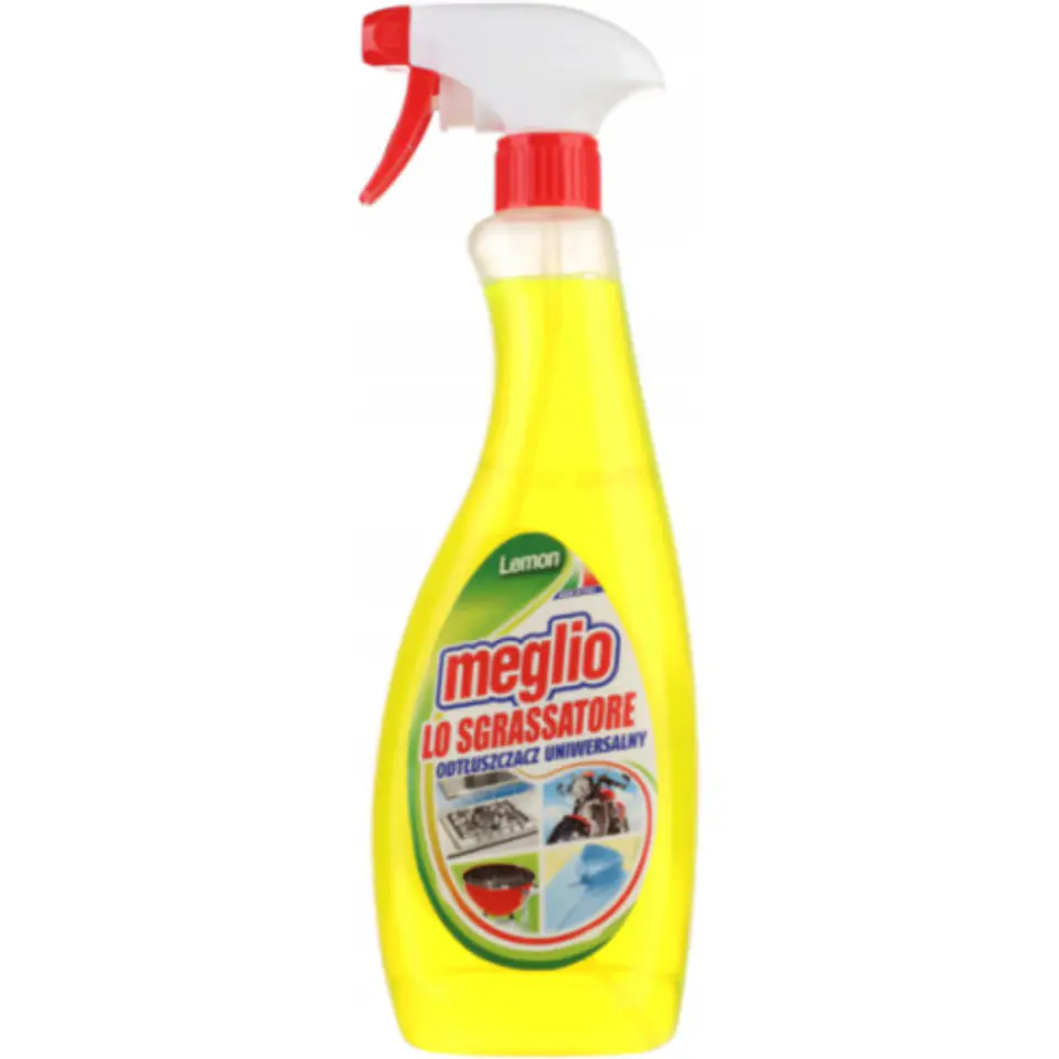 ⁨Odtłuszczacz uniwersalny MEGLIO lemon spray 750ml⁩ w sklepie Wasserman.eu