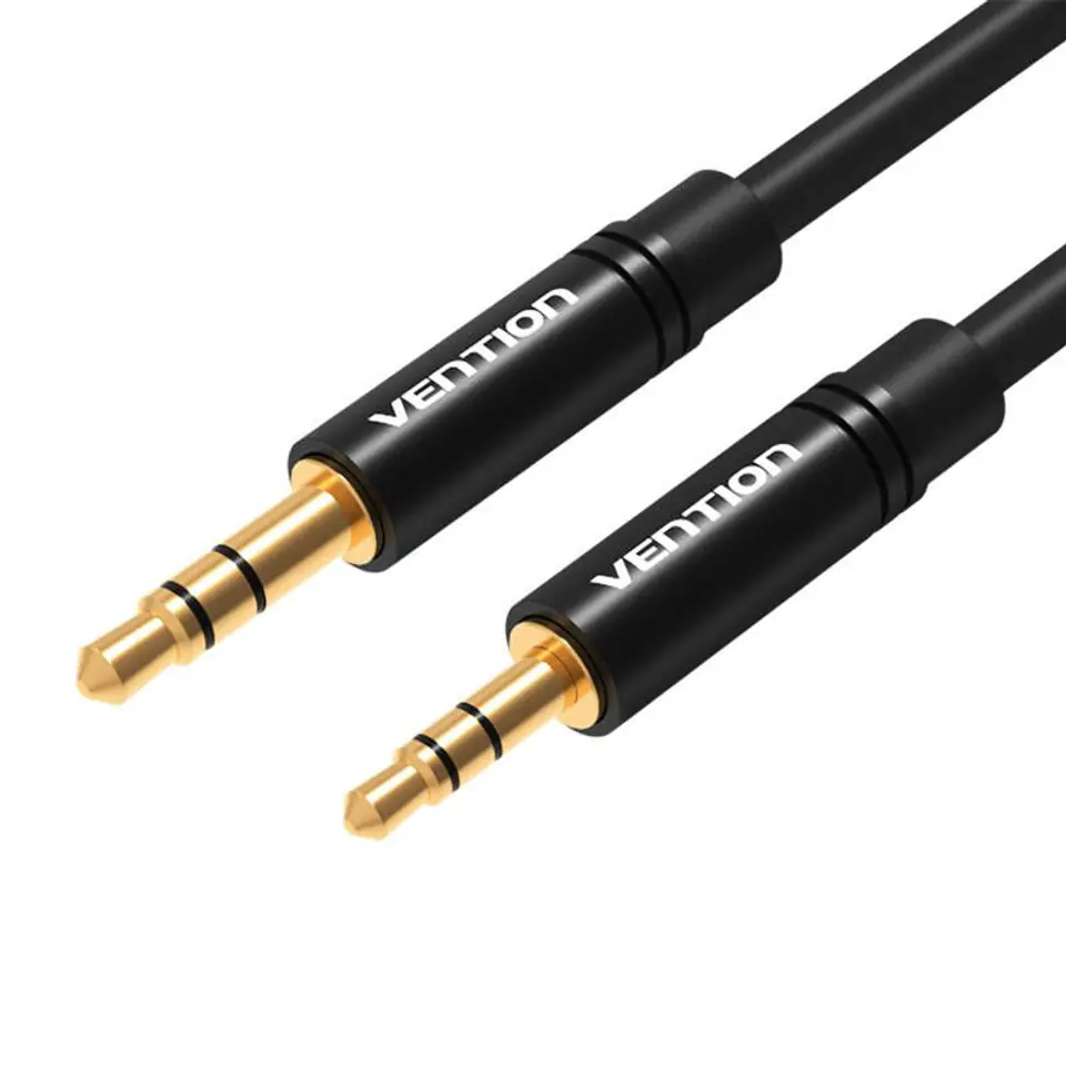 ⁨Kabel audio mini jack 3,5mm do 2,5mm AUX Vention BALBD 0,5m (czarny)⁩ w sklepie Wasserman.eu