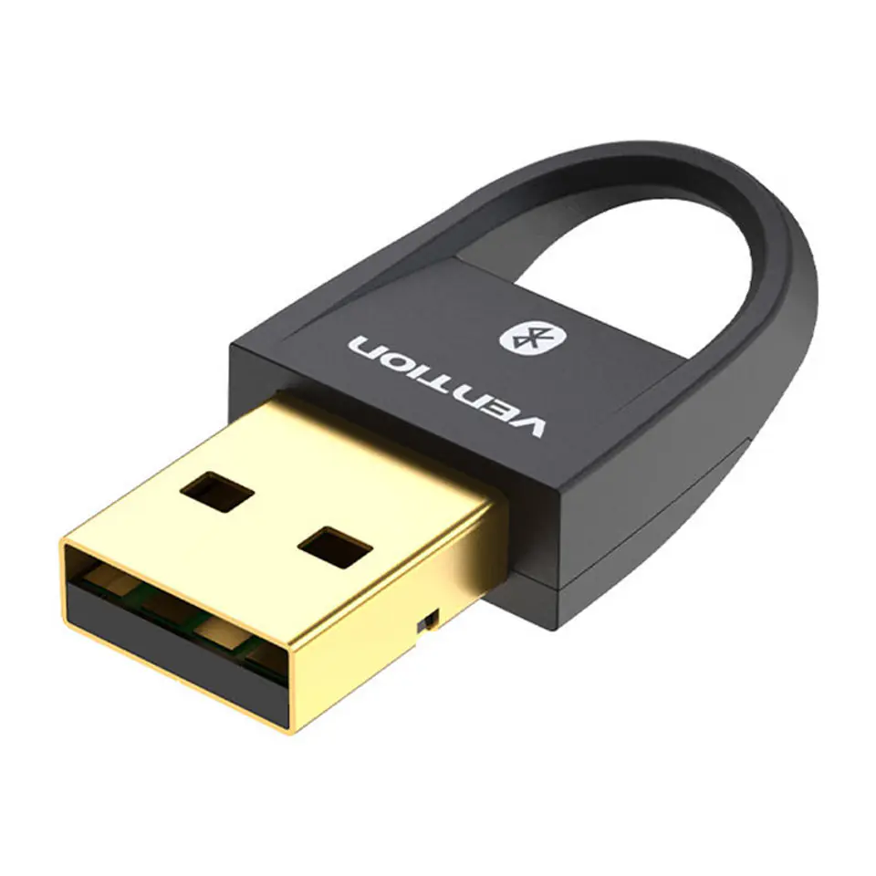⁨Adapter USB-A Bluetooth 5.0 Vention CDSB0 (czarny)⁩ w sklepie Wasserman.eu