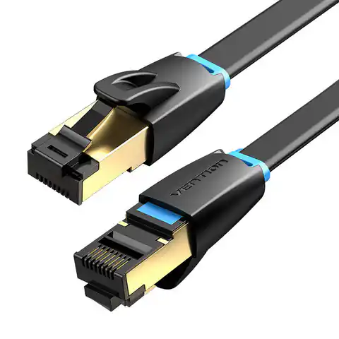 ⁨Płaski kabel sieciowy CAT8 U/FTP Vention IKCBG RJ45 Ethernet 40Gpbs 1.5m⁩ w sklepie Wasserman.eu