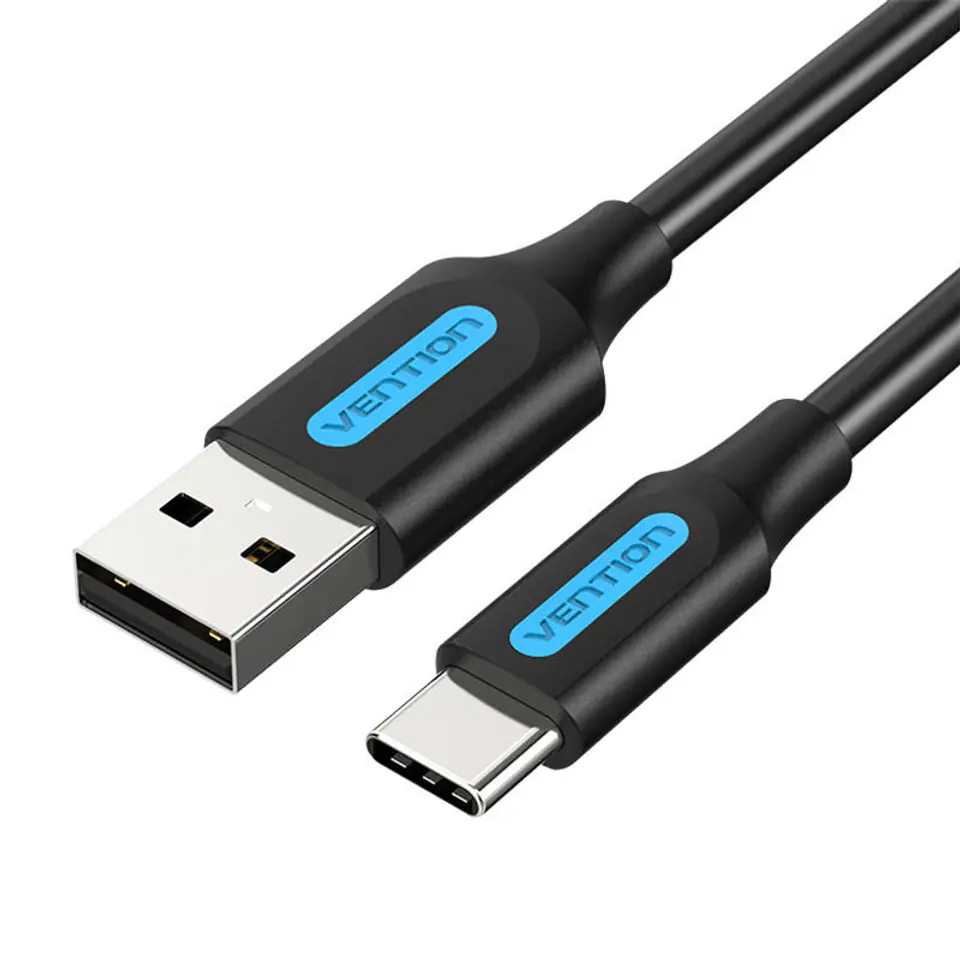 ⁨Kabel USB 2.0 do USB-C Vention COKBF 5A 1m (czarny)⁩ w sklepie Wasserman.eu