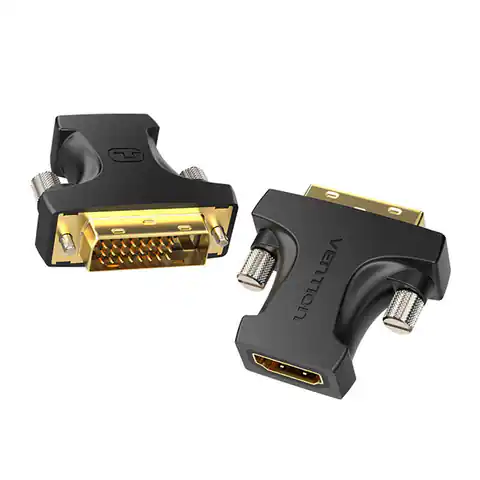 ⁨Adapter HDMI do DVI (24+1) Vention AILB0 (czarny)⁩ w sklepie Wasserman.eu