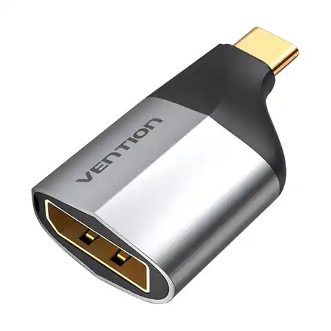 ⁨Adapter USB-C męski do DisplayPort żeński Vention TCCH0 4K 60Hz (czarny)⁩ w sklepie Wasserman.eu