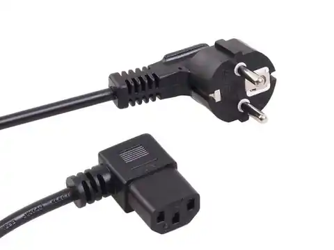 ⁨MCTV-802 42166 Kabel zasilający kątowy 3 pin 1,5m wtyk EU⁩ w sklepie Wasserman.eu