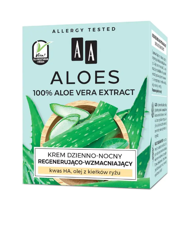 AA Aloes Krem regenerująco-wzmacniający Kwas Ha, olej z kiełków ryżu w sklepie Wasserman.eu