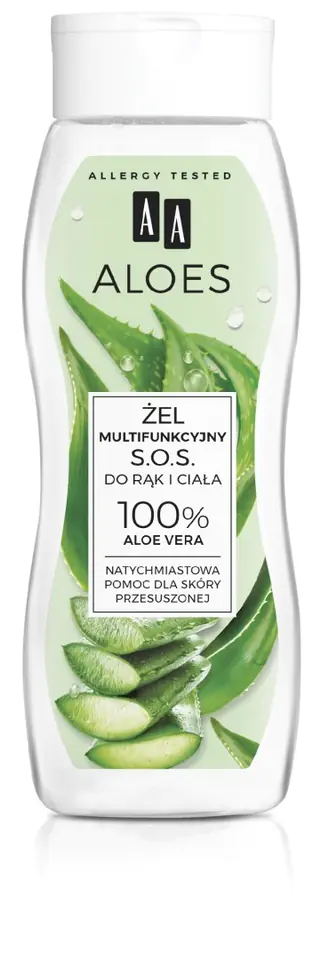 AA Aloes Żel multifunkcyjny S.O.S. do rąk i ciała - 100% Aloe Vera 250ml w sklepie Wasserman.eu