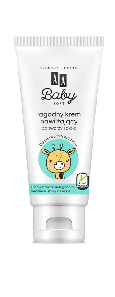 AA Baby Soft Łagodny Krem nawilżający do twarzy i ciała 75ml w sklepie Wasserman.eu