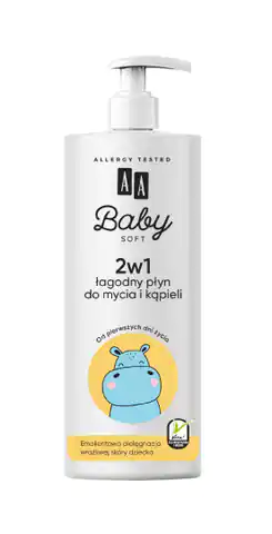⁨AA Baby Soft Łagodny Płyn do mycia i kąpieli 500ml⁩ w sklepie Wasserman.eu