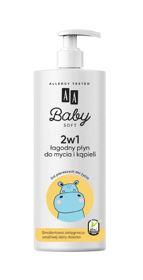 AA Baby Soft Łagodny Płyn do mycia i kąpieli 500ml w sklepie Wasserman.eu