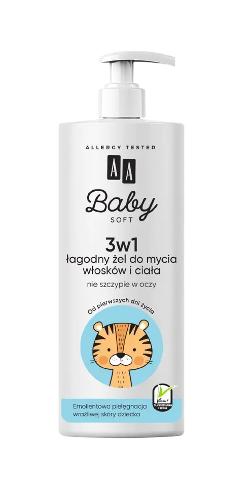 AA Baby Soft Łagodny Żel do mycia i włosków 500ml w sklepie Wasserman.eu