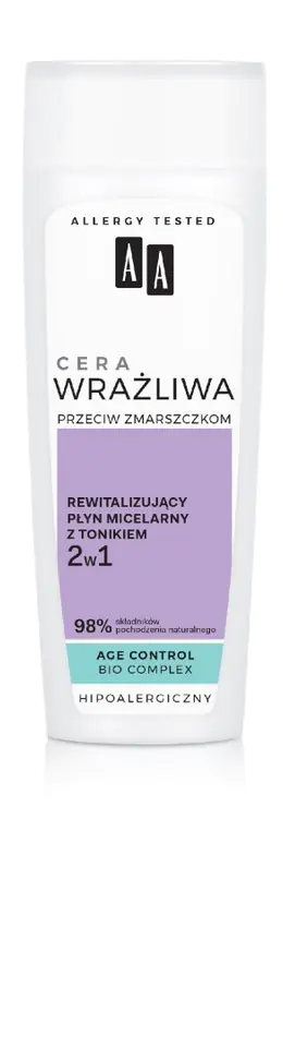 AA Cera Wrażliwa Przeciw Zmarszczkom Rewitalizujący Płyn micelarny z tonikiem 2w1 200ml w sklepie Wasserman.eu