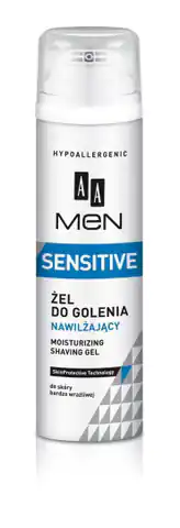 ⁨AA Men Sensitive Żel do golenia nawilżający 200ml⁩ w sklepie Wasserman.eu