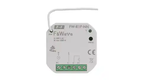 ⁨Radiowy pojedyńczy przekaźnik wielofunkcyjny, do instalacji bez przewodu neutralnego FiWave FW-R1P-NN⁩ w sklepie Wasserman.eu