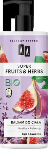 ⁨AA Super Fruits & Herbs Balsam do ciała nawiżająco-relaksujący Figa i Lawenda 500ml⁩ w sklepie Wasserman.eu