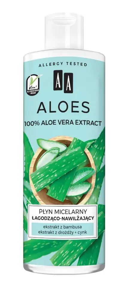 ⁨AA*ALOE VERA Micellar Moisturizing Liquid 400ml&⁩ at Wasserman.eu