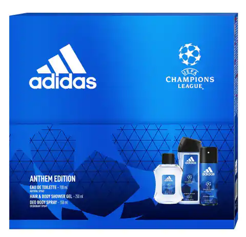 ⁨Adidas UEFA Edition Zestaw - Woda toaletowa/ Żel pod prysznic/ Deo Spray⁩ w sklepie Wasserman.eu