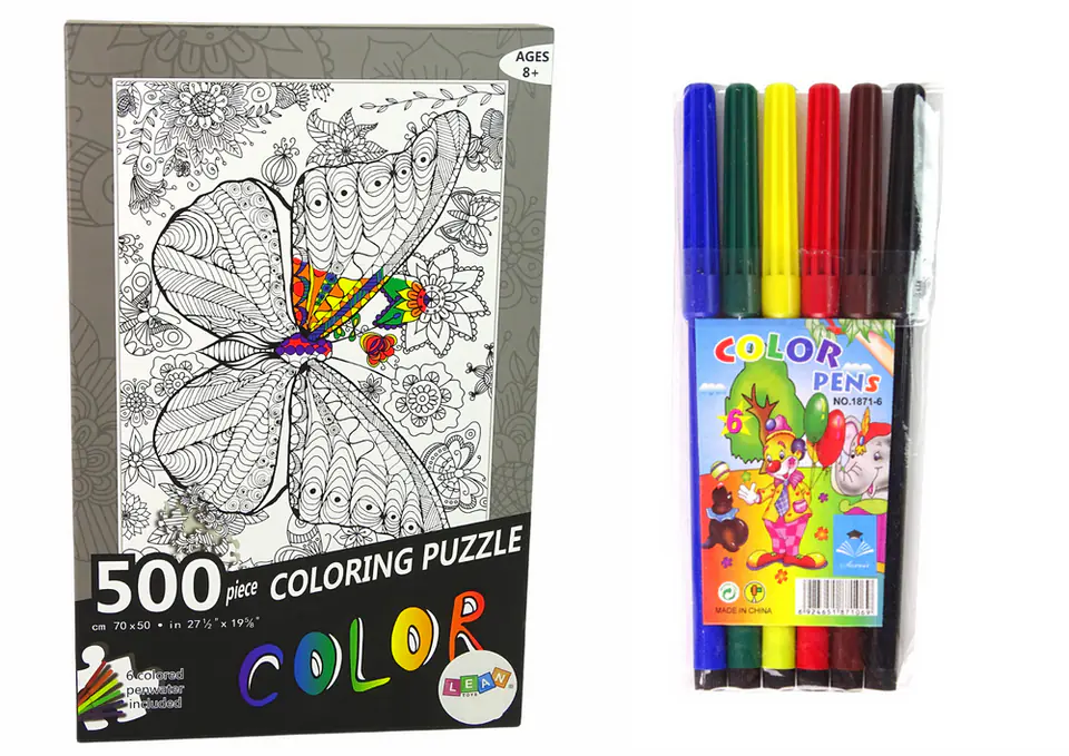 ⁨Puzzle Do Kolorowania 500 Elementów Motyl⁩ w sklepie Wasserman.eu