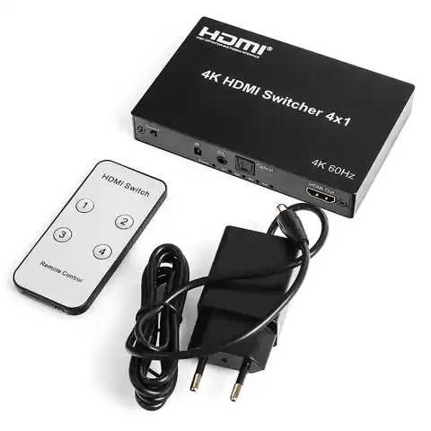 ⁨Sumator HDMI 4/1 Spacetronik SPH-S410 4K 60Hz⁩ w sklepie Wasserman.eu