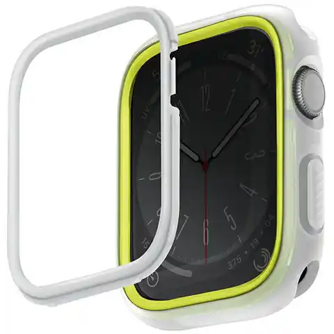 ⁨UNIQ etui Moduo Apple Watch Series  4/5/6/7/8/SE/SE2 44/45mm limonka-biały/lime-white⁩ w sklepie Wasserman.eu