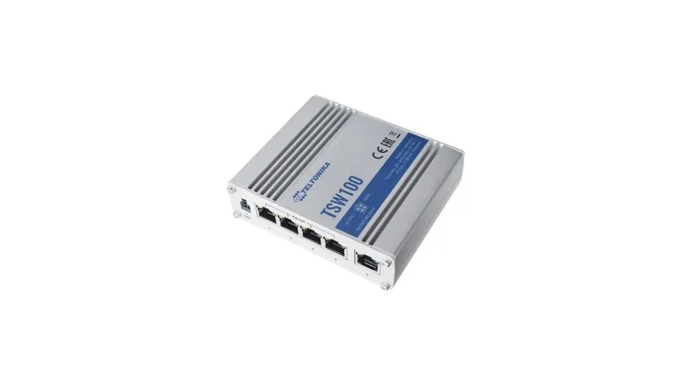 ⁨Teltonika TSW100 Switch PoE 5x Gigabit Ethernet⁩ w sklepie Wasserman.eu