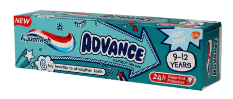 ⁨Aquafresh Advance Pasta dla dzieci 9-12 lat 75ml⁩ w sklepie Wasserman.eu