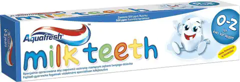 ⁨Aquafresh Pasta Milk Teeth dla dzieci 0-2 lat 50ml⁩ w sklepie Wasserman.eu