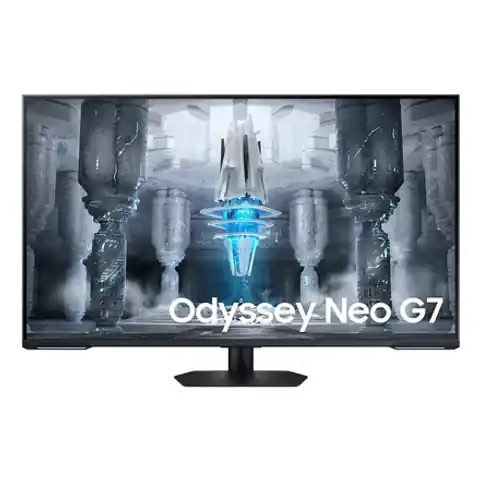 ⁨Samsung Odyssey Neo G7 G70NC LS43CG700NUXEN 43", VA, UHD, 3840 x 2160, 16:9, 1 ms, 400 cd/m², Czarny/Biały, Ilość portów HDMI 2,⁩ w sklepie Wasserman.eu