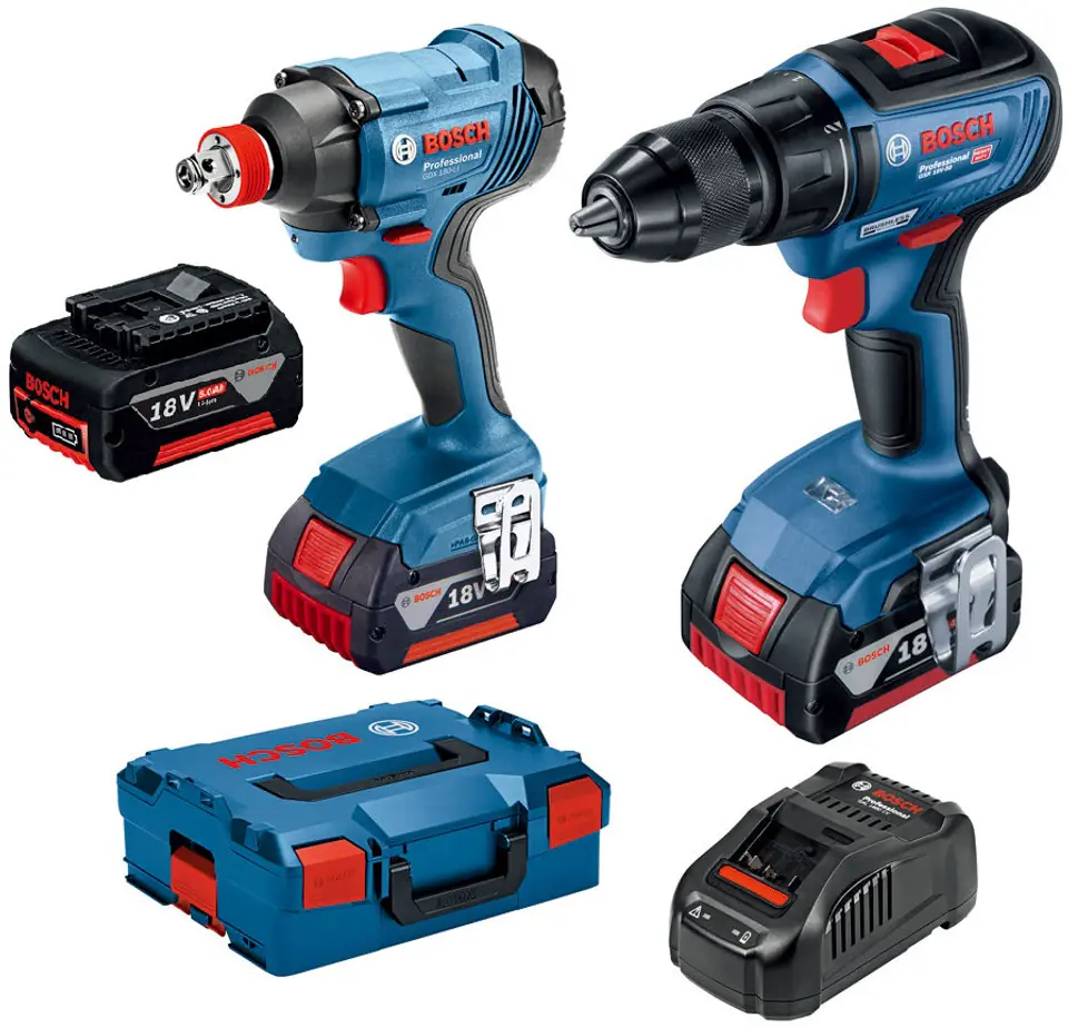 ZESTAW NARZĘDZI AKUM. GDX180LI+GSR18V-50 3*5.0AH L-BOXX w sklepie Wasserman.eu