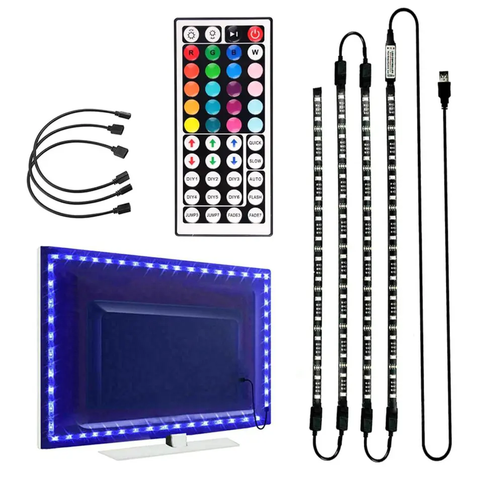 ⁨ZD4D Podświetlenie tv led rgb 4x50cm⁩ w sklepie Wasserman.eu