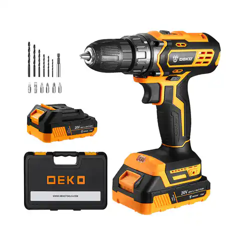 ⁨Akumulatorowa wiertarko-wkrętarka Deko Tools DKCD20XL01-10S3 20V⁩ w sklepie Wasserman.eu