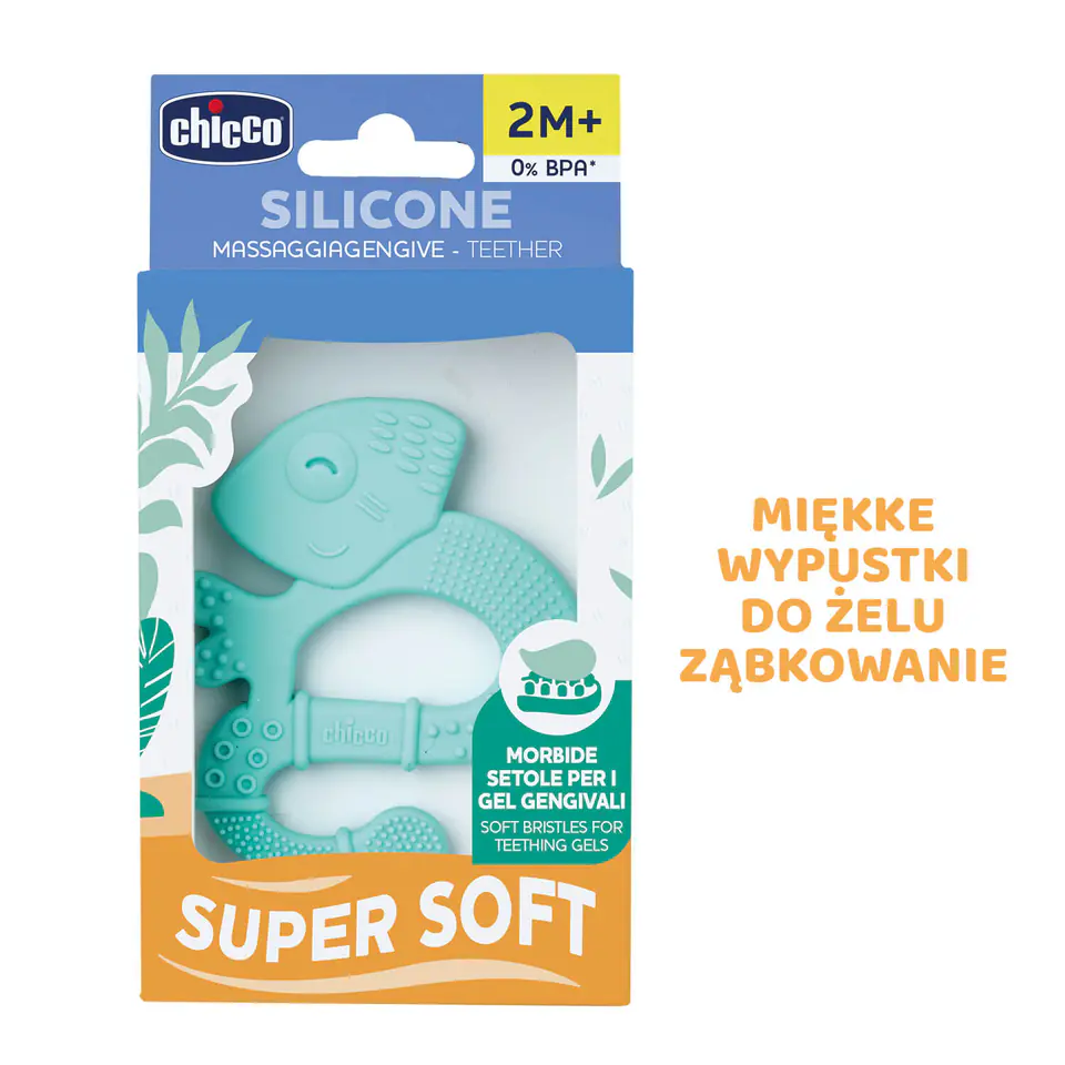 ⁨GRYZAK MIĘKKI JASZCZURKA 2M+ BOY CHICCO Silikonowy gryzak na ząbkowanie⁩ w sklepie Wasserman.eu