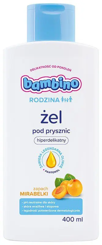⁨Bambino Rodzina Żel pod prysznic hiperdelikatny - zapach Mirabelki 400ml⁩ w sklepie Wasserman.eu
