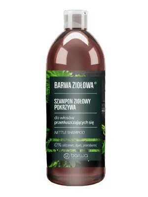 ⁨Barwa Ziołowa Szampon do włosów Pokrzywowy - włosy przetłuszczające się 480ml⁩ w sklepie Wasserman.eu