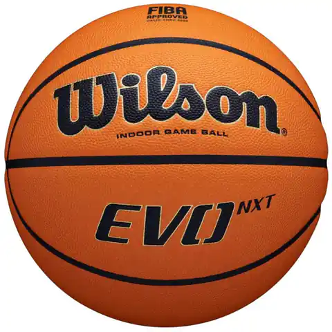 ⁨Piłka do koszykówki Wilson Evo NXT FIBA Game Ball (kolor Pomarańczowy, rozmiar 7)⁩ w sklepie Wasserman.eu