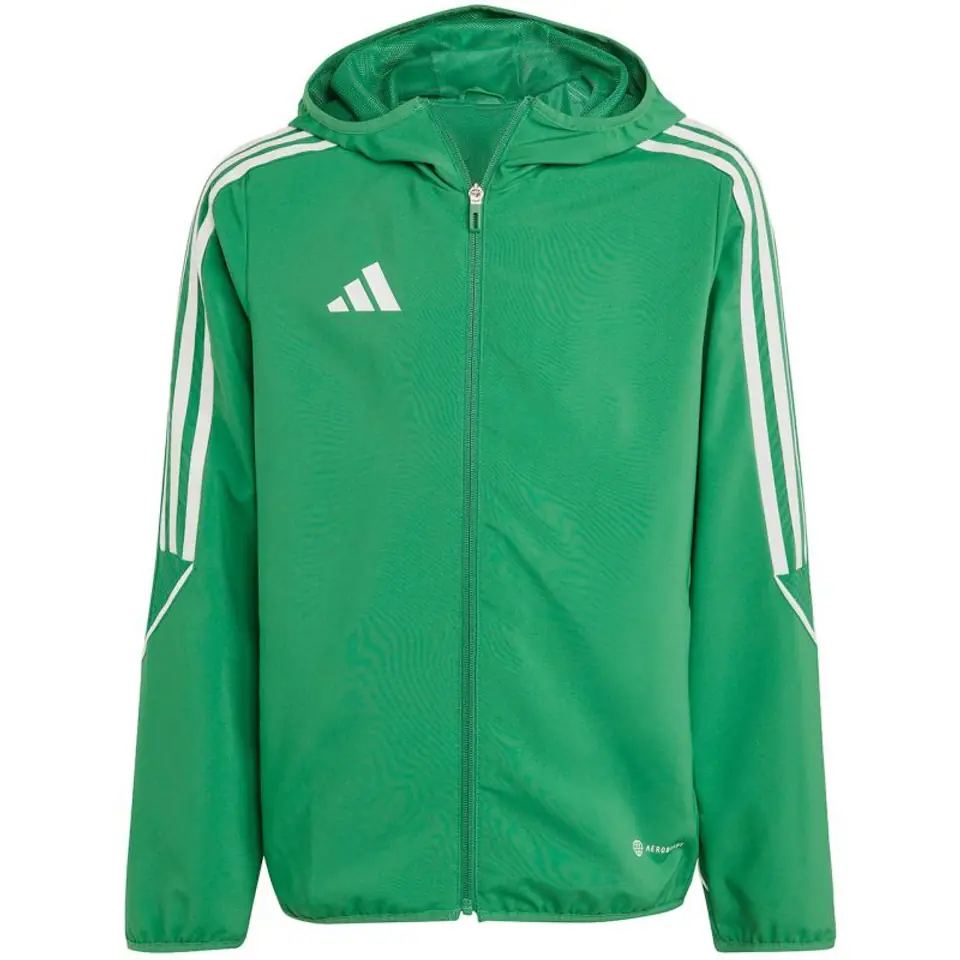 ⁨Kurtka adidas Tiro 23 League Windbreaker Jr (kolor Zielony, rozmiar 164cm)⁩ w sklepie Wasserman.eu