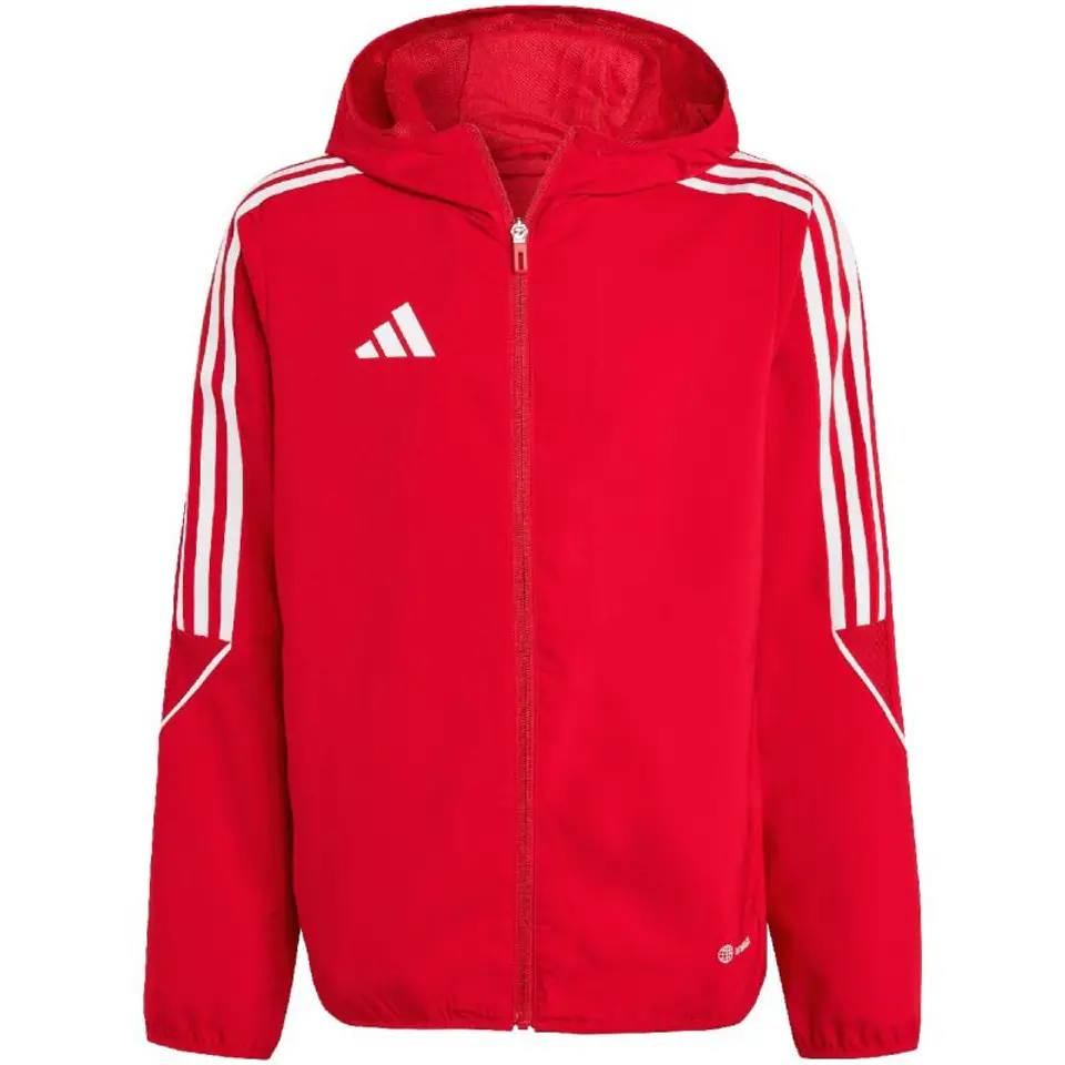 ⁨Kurtka adidas Tiro 23 League Windbreaker Jr (kolor Czerwony, rozmiar 116cm)⁩ w sklepie Wasserman.eu