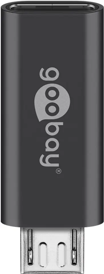 Adapter gniazdo USB-C wtyk microUSB 2.0 Goobay BLK w sklepie Wasserman.eu