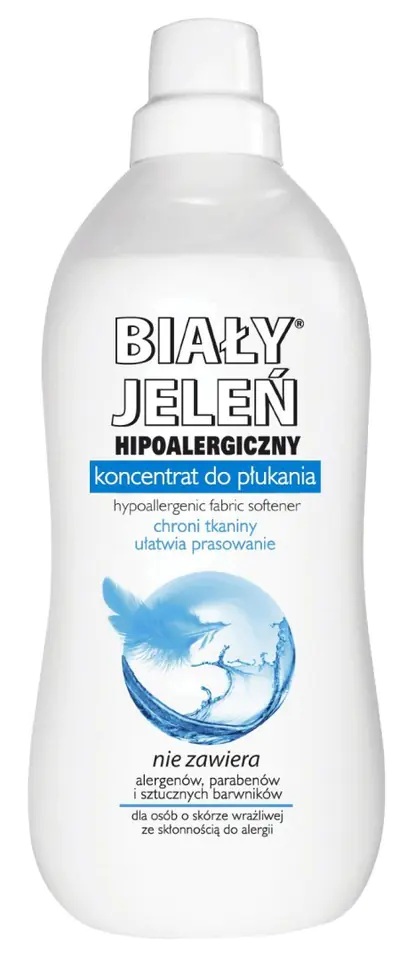 Biały Jeleń Płyn do płukania tkanin hipoalergiczny koncentrat 1000ml w sklepie Wasserman.eu