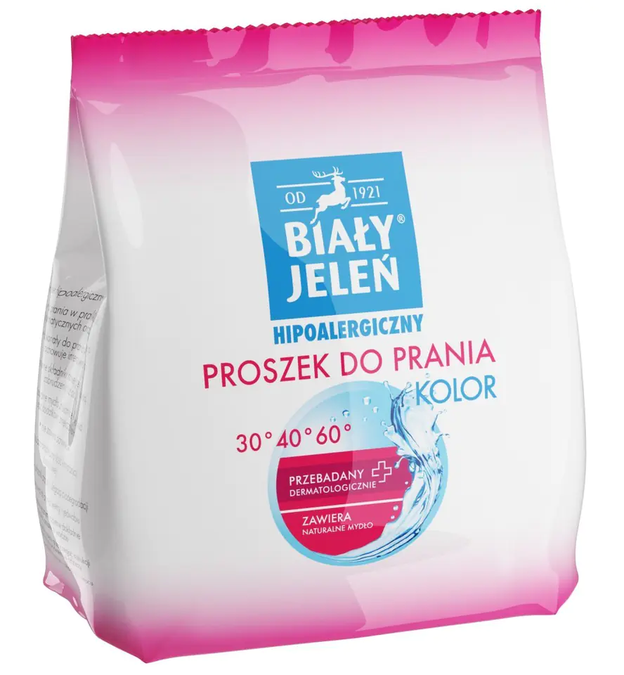 Biały Jeleń Proszek do prania hipoalergiczny Kolor 850g w sklepie Wasserman.eu
