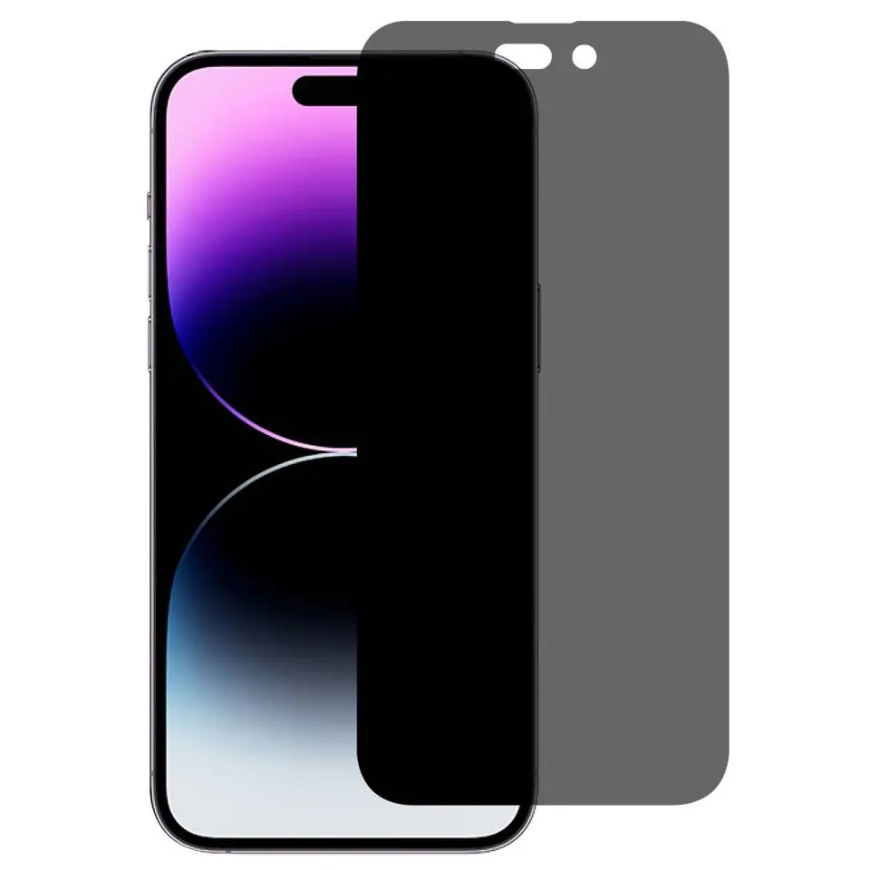 ⁨Szkło Hartowane IPHONE 14 PRO MAX Szkło Hartowane Prywatyzujące czarne⁩ w sklepie Wasserman.eu