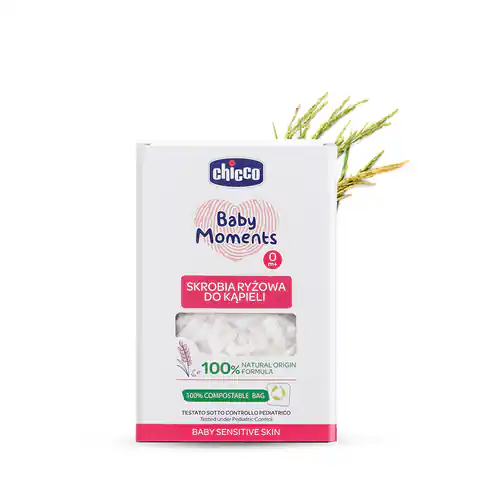 ⁨Chicco Baby Moments organic rice starch for bath 0m+ 250g⁩ at Wasserman.eu