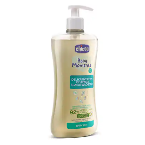 ⁨Chicco Baby Moments gentle body and hair wash 0m+ 500ml⁩ at Wasserman.eu