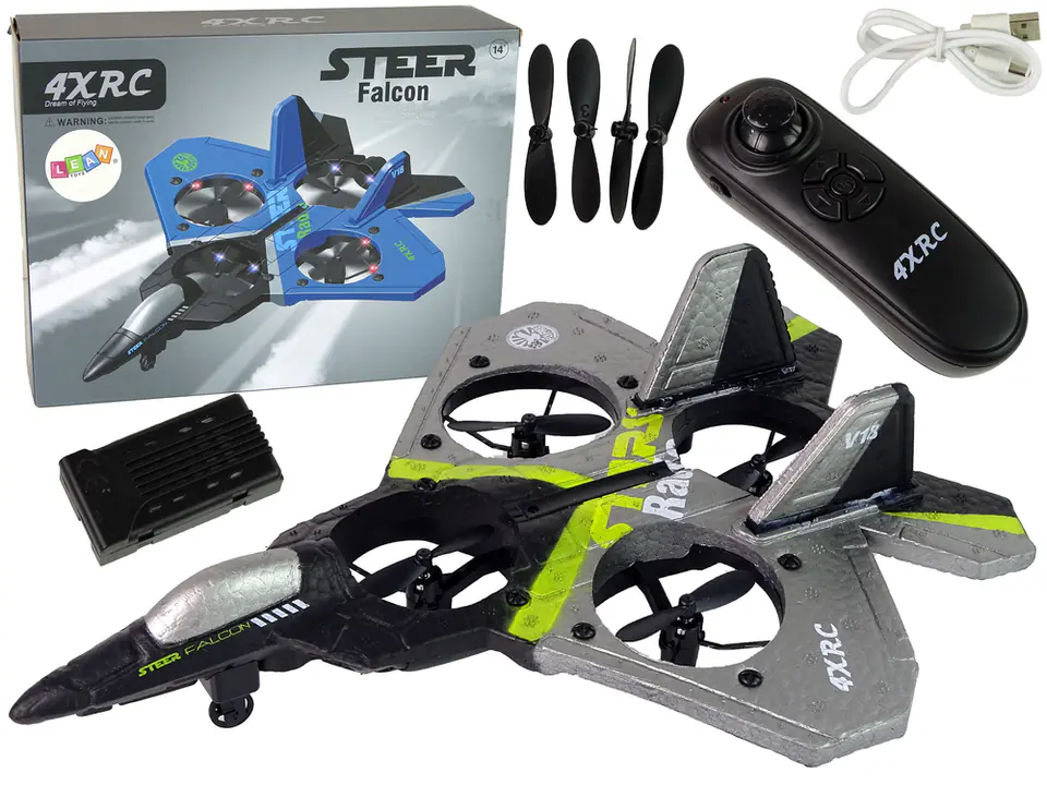 ⁨Odrzutowiec Zdalnie Sterowany R/C Pianka 360 Stopni LED⁩ w sklepie Wasserman.eu
