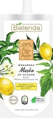 ⁨Bielenda 100% Pure Vegan Wegańska Maska do włosów przetłuszczających się 125ml⁩ w sklepie Wasserman.eu