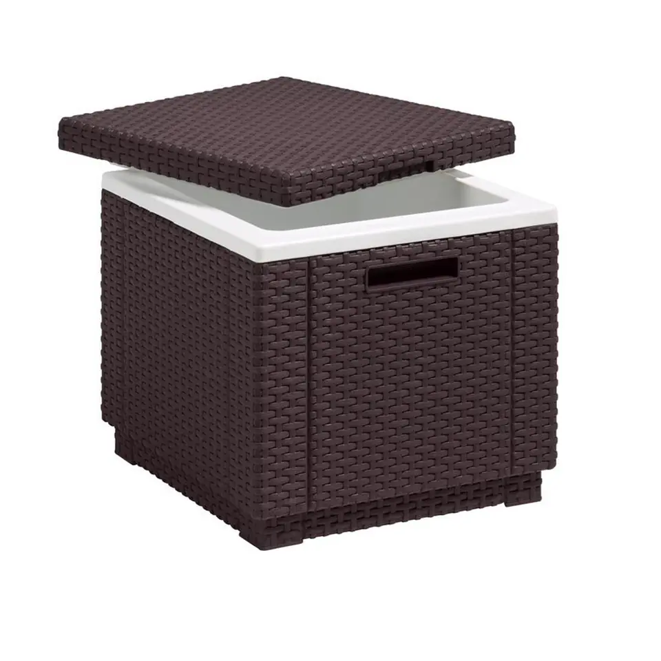 ⁨Lodówka ogrodowa Keter Allibert Ice Cube brązowa⁩ w sklepie Wasserman.eu